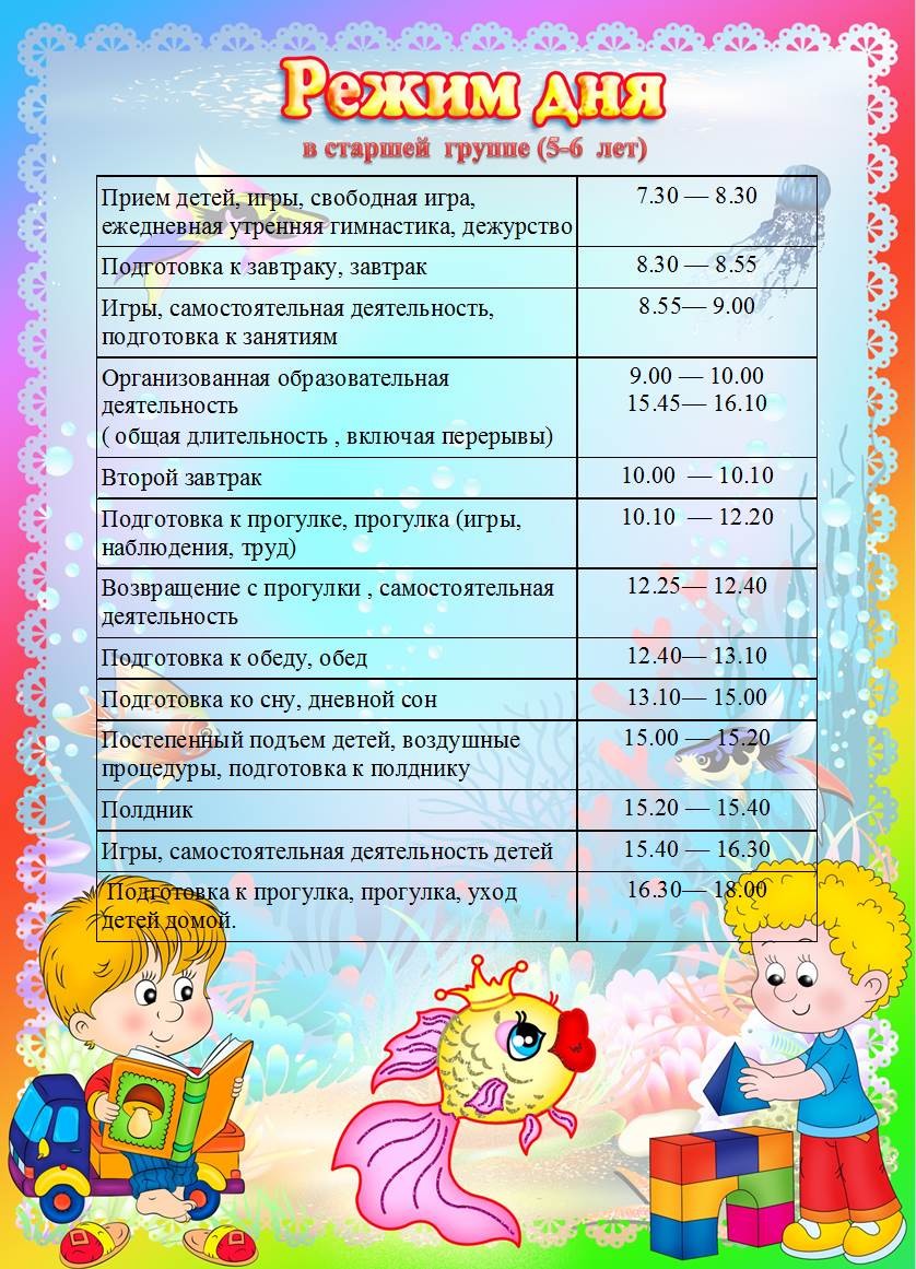 Распорядок дня детского сада: Распорядок дня в детском саду — yarik42 .