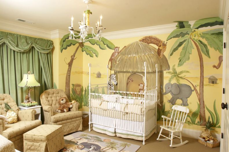 Интерьер комнаты для мальчика в стиле джунглей