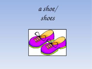 a shoe/ shoes 