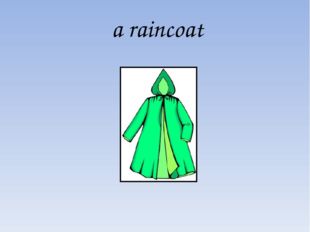  a raincoat 