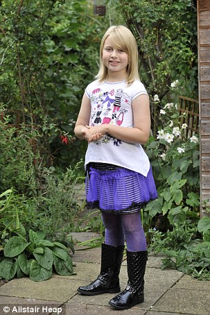 Early years: Pictured at around 18 months, Livvy is the middle of three children and has always liked girly things, according to her parents