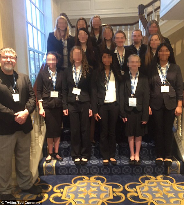 Thomas (pictured above with students) met Cummins through the local chapter of HOSA, a student organization that promotes careers in the health care industry