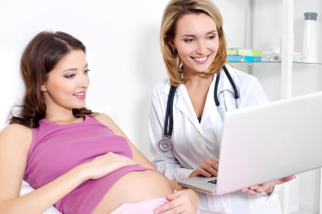 Беременная на 17 неделе у врача