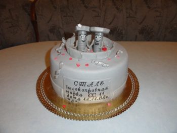 торт на стальную свадьбу