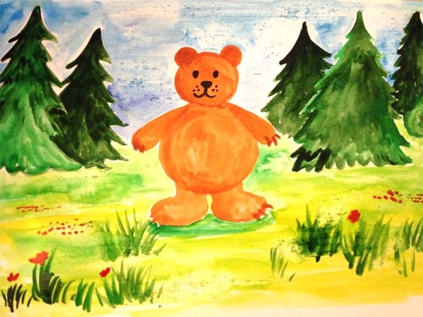 Медведь детский рисунок