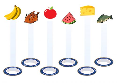 продукты задания для детей