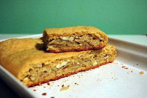 Ukrainian national cuisine - pirog with cabbage