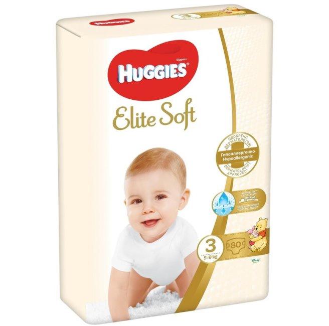 Huggies подгузники Elite Soft 3 (5-9 кг) 90 шт.